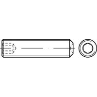 DIN 916/ISO 4029 Gewindestift VG M6x10 Edelstahl A4 blank Innensechskant m. Ringschneide 500 Stk