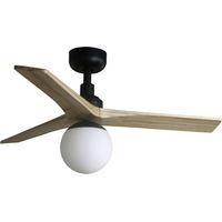 DC Ceiling Fan Klim S Black-Oak with Light & Remote