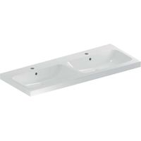 Geberit iCon Light lavabo doble, 120 cm x 48 cm, con 2 agujeros