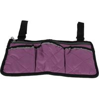 Multifunctional Side Hanging Wheelchair Storage Bag (Purple Polyester Pongee)