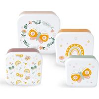 Lot de 4 boites à goûter imprimées