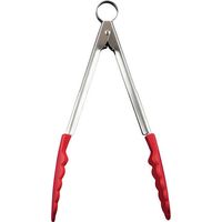 Cuisipro 24cm Silicone Locking Tongs Red