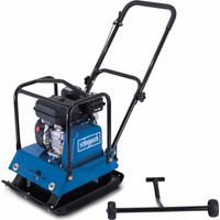 Scheppach Plaque vibrante thermique HP1800S – Compacteur 6,5 CV – Pression de compactage 23 kN – Profondeur 30 cm – Vitesse 25 m/min – Tapis en caoutchouc et dispositif de déplacement inclus