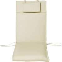 Cuscino per sdraio lettino prendisole da giardino 198x53x5cm Bianco Crema