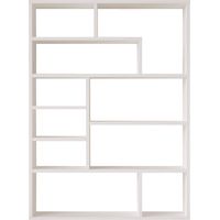 Librería Rebecca Mobili Iroko 123,5x90x22 Tablero de partículas Blanco Moderno
