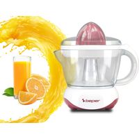 BEPER BP.101H Spremiagrumi elettrico, 25W, 700 ML ,2 Coni diverse dimensioni, Coperchio di protezione, Bianco/Rosso