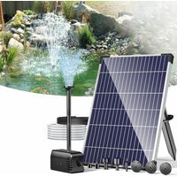 POPOSOAP Pompe solaire bassin 12W, fontaine solaire avec protection manque d’eau, tuyau 2m & câble 5m pour bassin aquarium jardin