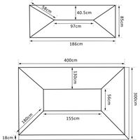 Tente de réception easycomfort 3x4 m imperméable double toit