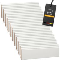 KGM Hamburger Sockelleiste weiß Massivholz RAL9010 18x95mm 24m