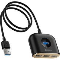 HUB 4in1 USB-Adapter USB3.0 AUF USB3.01+USB2.03 1m Schwarz