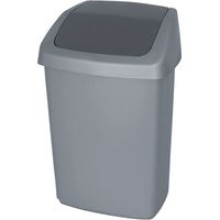 Poubelle à couvercle basculant - 30.6 x 24.8 x 41.8 cm - Gris - Lot de 6 - Dbmark