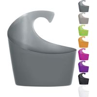 Cesta portaobjetos Spirella "Sydney Wall basket" de polipropileno en color gris 25 x 22,5 x 8,5 cm