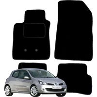 Tapis de sol en velours pour Renault Clio 3 III 2005-2012, essuie-glaces pour voiture B