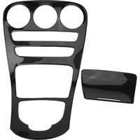 Couvercle de panneau de console centrale, garniture avant de style fibre de carbone ABS anti-poussière pour voiture