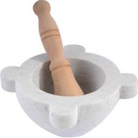 Mortaio Marmo con Pestello Legno 10