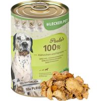 12 x 400 g de nourriture humide pour chiens Lecker.Pet® Paula's 100 % poulet et carotte