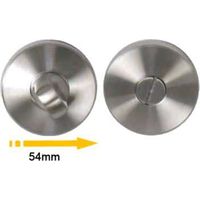 Runde Verriegelungsrosetten - matt gebürsteter Edelstahl - Durchmesser 54mm x2