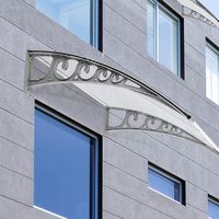 Aqrau Auvent de porte marquise d'accueil polycarbonate 100300 cm