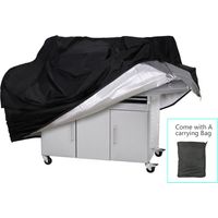 Grillabdeckung, 210D silberbeschichtetes Polyester-Oxford-Gewebe – quadratisch, Größe L (0,39 kg), Maße: 170 x 61 x 117 cm