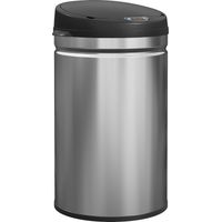 Cubo de Basura Cocina Automático 30 L Sensor Infrarrojo Cierre Automático Antihuellas Acero Inoxidable Plata