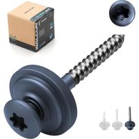 Vis bois penture autoperceuses inox ø 4,5 x 35 mm – vis penture noir – rondelle caoutchouc étanche – boîte de 100 pièces – fixation extérieure anti-corrosion – Vis auto perceuse – Vis Spengler- WALCUR