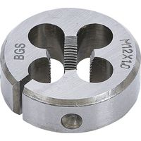 Bgs Technic – Filière M12 x 1.00 – Pas de vis métrique pas standard – Ø extérieur 38.1 mm – Acier GCr15 pour filetages propres