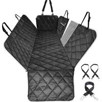 YMYNY Car Seat Covers for Dogs, Rear Seat Cover with Viewing Window, Waterproof Seat Cover for Car and SUV, Football Plaid (147 x 137 cm), Black1