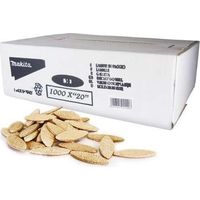 Makita – Lot de 1000 lamelles bois type 20 pour assemblages en bois massif – Longueur 56mm, largeur 23,5mm – P08850