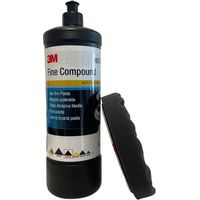 3M 9375 PASTA ABRASIVA FINE 1 lt + 3M 9378 SPUGNA ONDULATA NERA 1 PEZZO