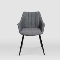 Pack de 2 sillones modelo Renata tapizados en textil gris piedra, 57cm(ancho ) 83.5cm(altura) 58.5cm(fondo)