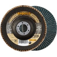RHODIUS LSZ F EXTENDED, 10 Stück, 115 mm, Korn 40, Fächerschleifscheibe