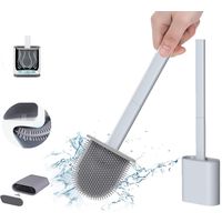 Brosse WC Silicone et Supports Toilettes brosse toilette Profondeur, avec Base de Filtre à Eau