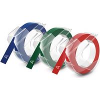 0847750 - DYMO Prägeband / Prägeetikett 9mm schwarz, rot, blau (S0847750)