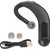 Casque sans fil Bluetooth antibruit avec crochet d'oreille pour la conduite et les conversations professionnelles