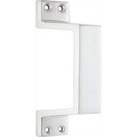 KWS Schiebetorgriff 5315 schräg, 140 mm, Aluminium neusilber eloxiert