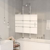 Cabine de douche intégrale, Cabine de douche complète, Paroi de douche verre pliable ESG 100x140 cm Blanc BXZ1884