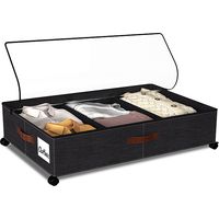 Boîtes de rangement à roulettes, sacs de rangement, boîtes de rangement avec couvercle, idéales pour ranger couvertures et vêtements