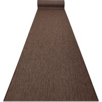 Alfombra de pasillo sisal SION Mezcla Tejido plano marrón 80cm brown 80x750 cm