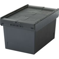 BITO Mehrwegbehälter MB Deckel/Bügel/Kufe / MBD64321 Eco Regranulat schwarz Deckel/St, Farbe: schwarz/schwarz