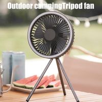Ventilateur de bureau portable avec lampe sur pied, rechargeable 10 000 mAh, idéal pour le camping, les voyages, le bureau et la randonnée. Ventilateur de plafond avec lampe intégrée.