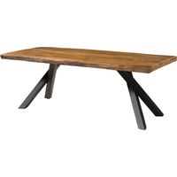 Baumtisch Mango 220x100x76 natur lackiert / A-Gestell anthrazit matt FREEFORM 5