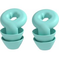 Ortviai Bouchons d'oreilles antibruit en silicone souple – Modèle 8e génération, étanches, verts (2 pièces)