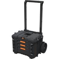 Keter Pro Gear XL Werkzeugwagen mit Rädern - 3 Schubladen - 64x47x79 cm - Schwarz