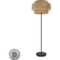 FABRILAMP Lámpara de pie salon Samoa 1xe27 Schwarz/camel 40d