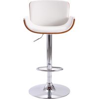 Tabouret de bar Chaise de bar Blanc Similicuir