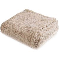 Couverture d'hiver chaude et lavable pour chats et chiens, 100 x 80 cm, douce et moelleuse, couleur beige.