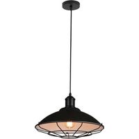 Homestyle Pro MK106-BB Lampe à suspension industrielle 40x25 cm Noir/Blanc/Métal