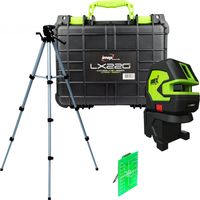 Imex LX22G Series 2 Green Beam Cross Line Laser Level with Tripod In Carry Case