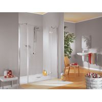 Porte de douche pivotante grand large, verre 6 mm anticalcaire, profilé aspect chromé, MasterClass, Schulte, 160 x 200 cm, ouverture vers la droite