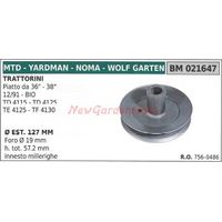 Riemenscheibe für Rasentraktor-Mähwerk TD4115 4125 MTD 021647